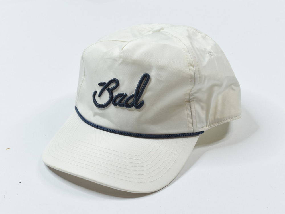 Bad Birdie Bad Rope Golf Hat Mens One Size White Navy Script Snapback
